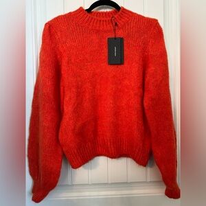 Vero Moda NWT Orange Knit Crew Neck Sweater MEDIUM